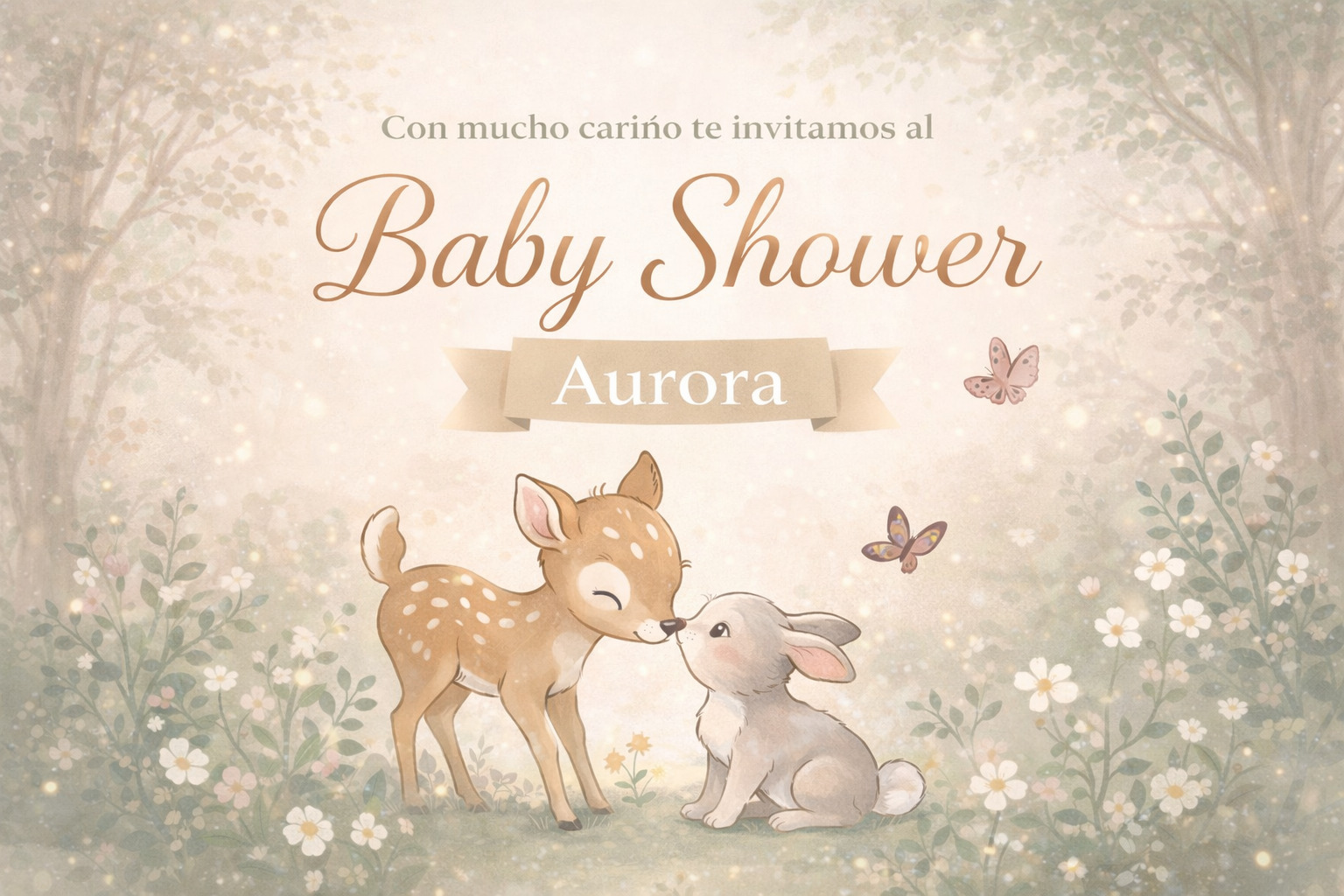 Portada temática Baby Shower